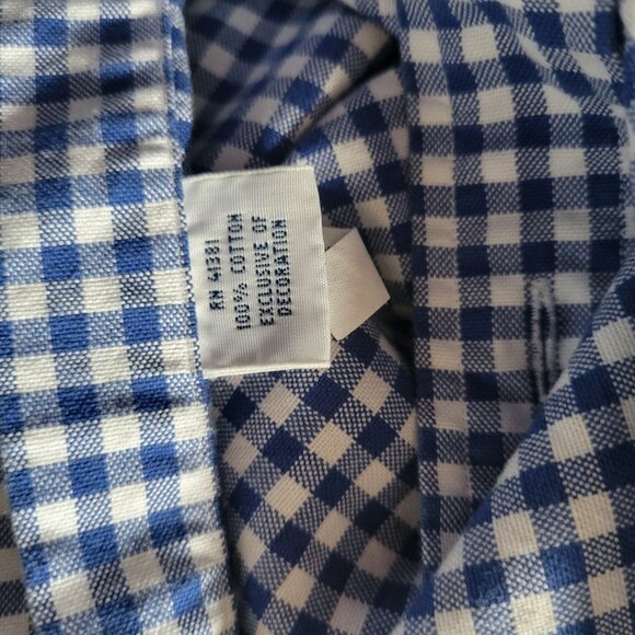 Ralph Lauren Mens Blue & White Checkered Button-Down Shirt Size XL - Picture 3 of 4